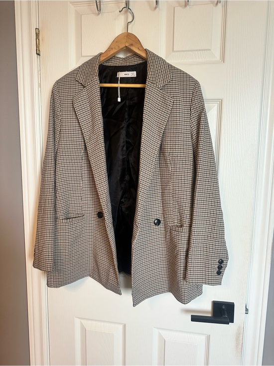 Mango Jackets & Blazers - Mango Women's Houndstooth Blazer Jacket - Size L